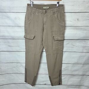 GO BY GO SILK Tan Cargo Pants